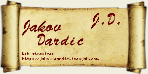 Jakov Dardić vizit kartica